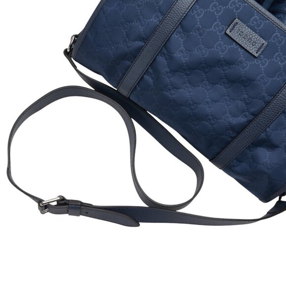 GUCCI Navy Leather Shoulder Bag - Picture 10 of 14